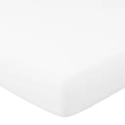 Drap-housse 180×200 en percale de coton  blanc