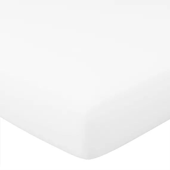 Drap-housse 180×200 en percale de coton  blanc