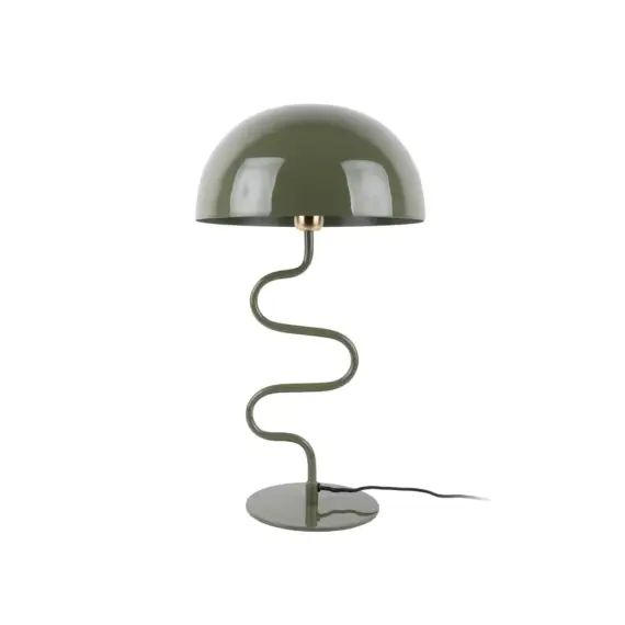 Lampe à poser torsadée métal vert H54cm