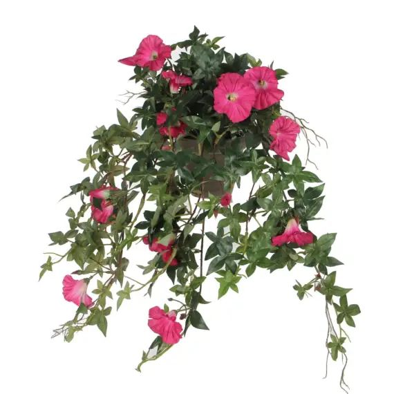 Pétunia artificielle rose foncé en pot L50