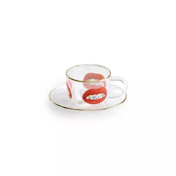 Tasse à café Toilet Paper en Verre, Verre borosilicaté – Couleur Multicolore – 15.33 x 15.33 x 8.8 cm – Designer Floris Hovers