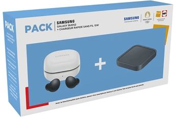 Ecouteurs Samsung PACK GALAXY BUDS 2 NOIR + CHARGEUR RAPIDE