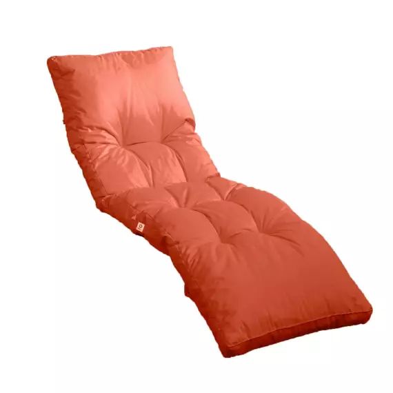 Coussin pour bain de soleil en polyester 185 x55cm terracotta