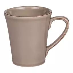 Lot de 2 mugs toscane 40 cl  clair  en faïence  gris