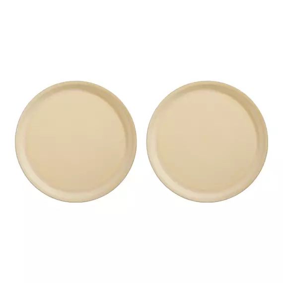 Assiette jaune en terre cuite Ø27xH1,9cm