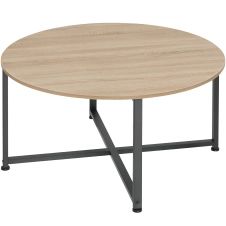 Table basse ABERDEEN 88,5x47cm effet bois clair industriel