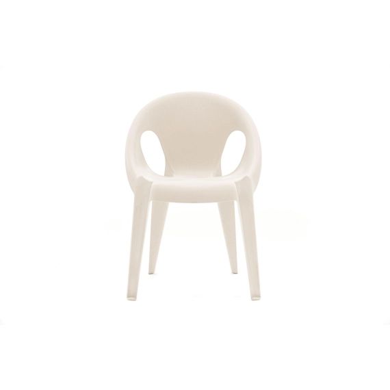 Chaise empilable Bell Plastique blanc 55x78x53 cm