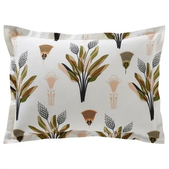 Taie d&rsquo;oreiller 63×63 verte en coton
