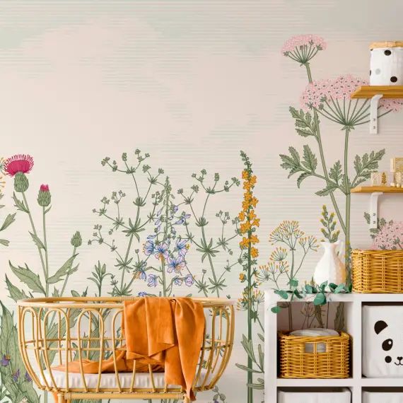 Papier peint panoramique motif floral Multicolore 480x280cm