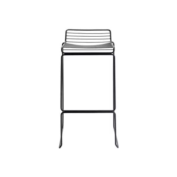 Tabouret haut empilable Hee en Métal, Acier laqué – Couleur Noir – 50 x 40 x 86 cm – Designer Hee Welling