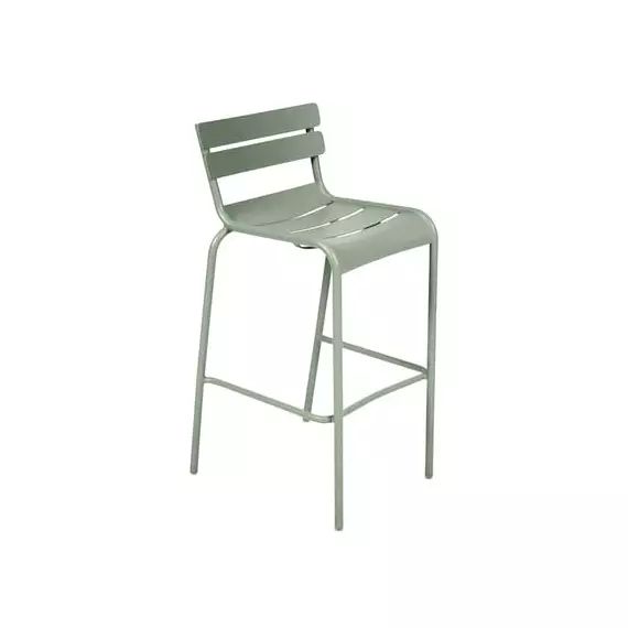 Chaise de bar Luxembourg en Métal, Aluminium laqué – Couleur Vert – 54 x 45 x 103 cm – Designer Frédéric Sofia