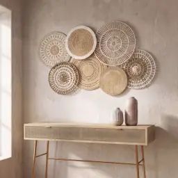 Déco murale écrue et beige 95×53