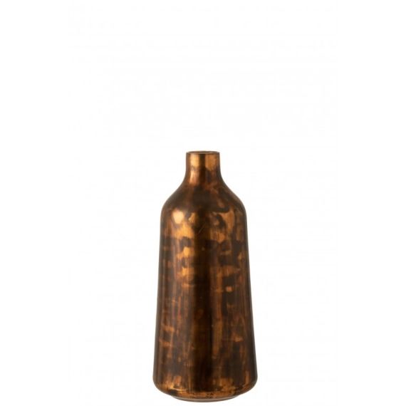 Vase rond verre marron H48cm