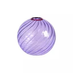 Vase Spiral en Verre – Couleur Violet – 19.83 x 19.83 x 19.83 cm