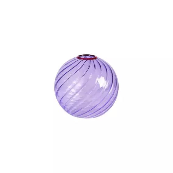 Vase Spiral en Verre – Couleur Violet – 19.83 x 19.83 x 19.83 cm