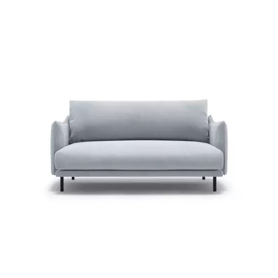 Canapé 2 places en Velours Bleu Clair