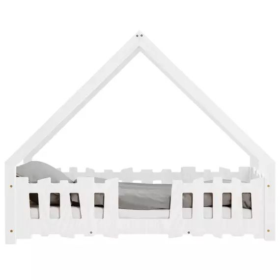 Lit cabane 70×140 sommier inclus – Blanc