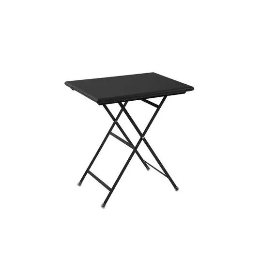 Table rectangulaire Arc en Ciel en Métal, Acier verni – Couleur Noir – 70 x 50 x 75 cm