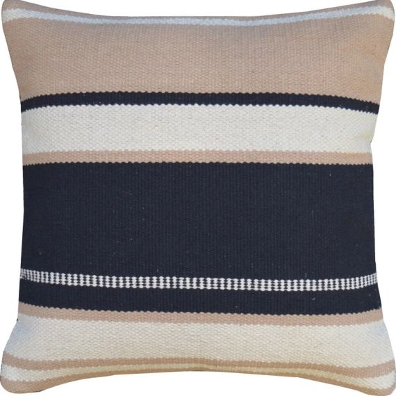 Coussin Darius, noir l.45 x L.45 cm