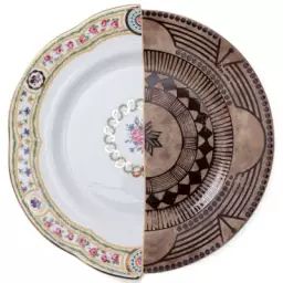 Assiette Hybrid en Céramique, Porcelaine – Couleur Multicolore – 19.31 x 19.31 x 2.3 cm – Designer Studio CTRLZAK