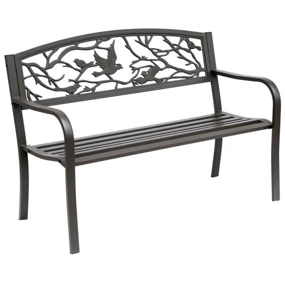 Banc 3 places de jardin style rural chic