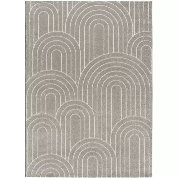 Tapis géométrique gris, 120X170 cm