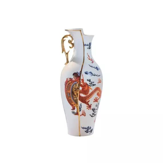 Vase Hybrid en Céramique, Porcelaine – Couleur Multicolore – 18.17 x 18.17 x 32.5 cm – Designer Studio CTRLZAK