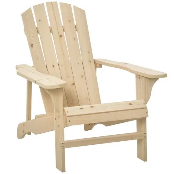 Fauteuil de jardin Adirondack bois sapin naturel