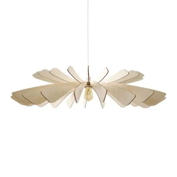 Suspension bois naturel 80 cm