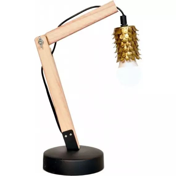Lampe de bureau design couleur dorée