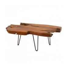 Table basse en bois massif irrégulier 100x60cm