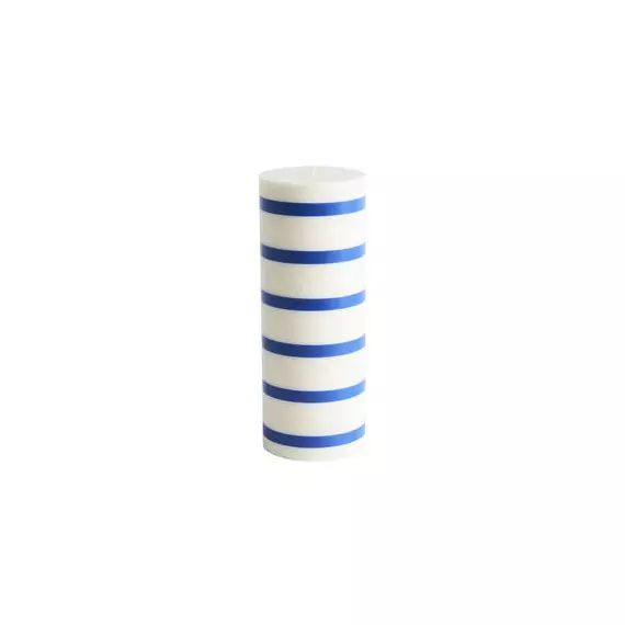 Bougie bloc Column en Cire, Stéarine – Couleur Bleu – 9 x 9 x 25 cm