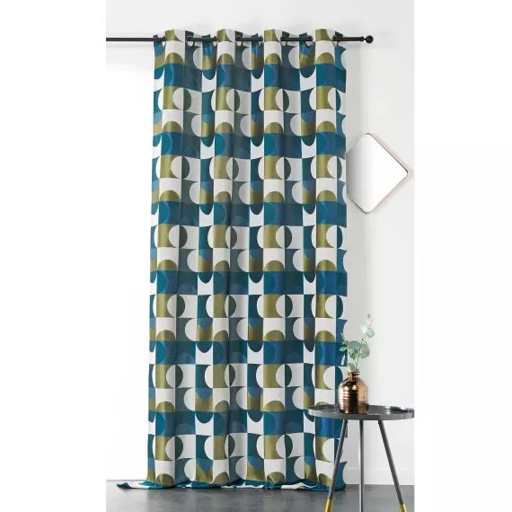 Rideau d&rsquo;ameublement astral polyester bleu 135 x 255 cm