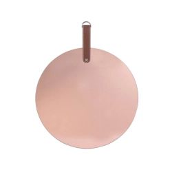 Miroir cuivre rose avec anse rond