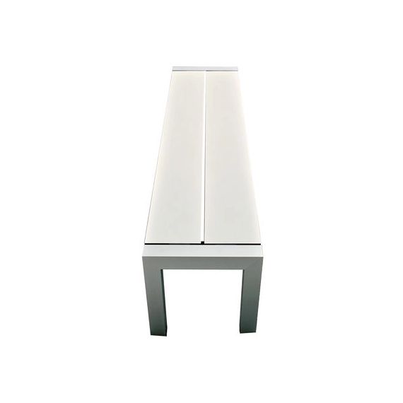 Banc Sushi en Métal, Aluminium anodisé – Couleur Blanc – 162 x 41 x 45 cm – Designer Bartoli Design