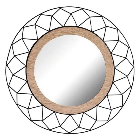 Miroir rond design Clayton noir diam.55 cm