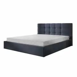 Lit coffre 180×200 bleu ardoise