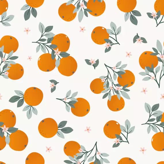 Papier peint tangerine orange