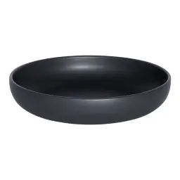 Lot de 6 assiettes creuse 22 cm en grès noir