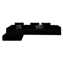 Canapé 3 places ou + Kilt en Cuir – Couleur Marron – 181.71 x 300 x 64 cm – Designer Emaf Progetti