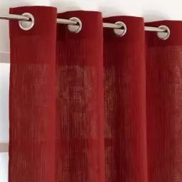 Rideau tamisant Maja, gaze de coton, rouge l.130 x H.260 cm