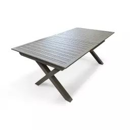 Table de jardin en aluminium quartz