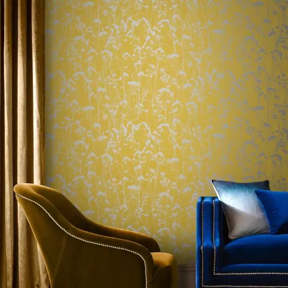 Papier peint grace summer jaune doré  1005x52cm