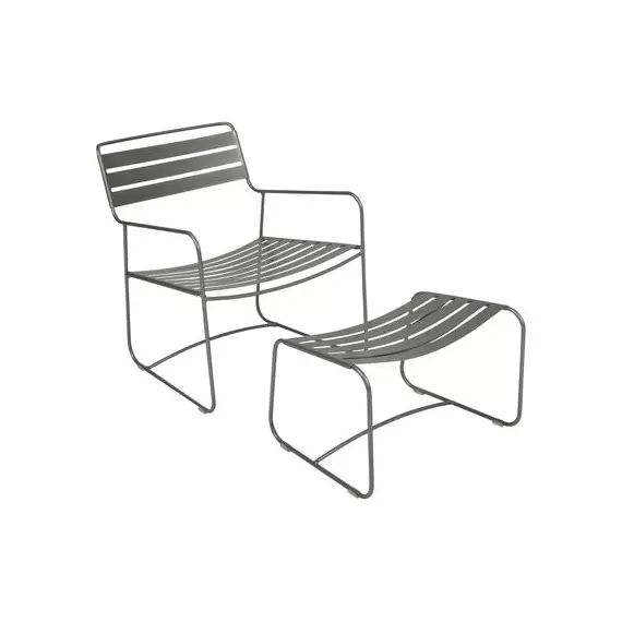 Set fauteuil & repose-pieds Surprising en Métal, Acier – Couleur Vert – 87.85 x 62 x 70 cm – Designer Harald Guggenbichler