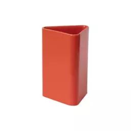 Vase Canvas en Céramique, Céramique émaillée – Couleur Rouge – 22.89 x 22.89 x 20.5 cm – Designer Nicholai Wiig-Hansen