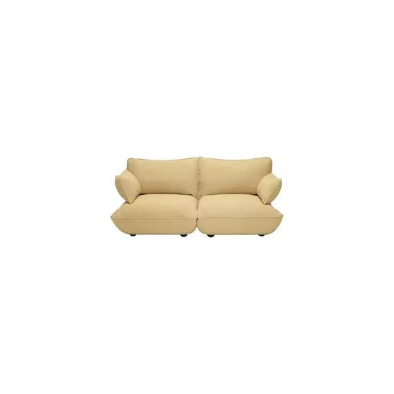 Canapé 3 places ou + Sumo en Tissu, Mousse recyclée – Couleur Jaune – 210 x 108 x 90 cm