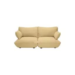Canapé 3 places ou + Sumo en Tissu, Mousse recyclée – Couleur Jaune – 210 x 108 x 90 cm