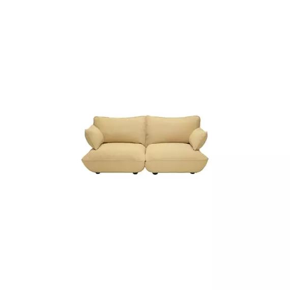 Canapé 3 places ou + Sumo en Tissu, Mousse recyclée – Couleur Jaune – 210 x 108 x 90 cm