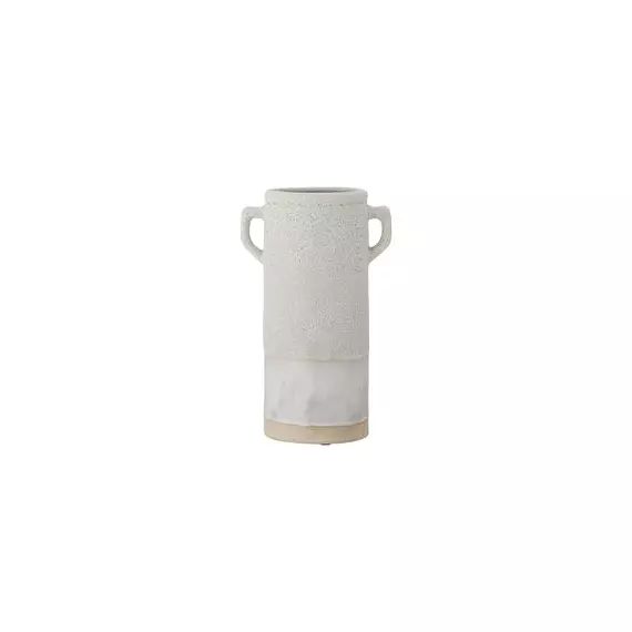 Vase Vases en Céramique, Grès – Couleur Blanc – 14 x 14 x 32 cm