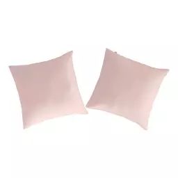 2 Taies d’oreiller en coton 80×80 cm rose